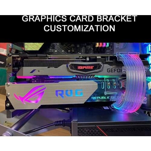 Customized Aluminum Alloy CPU Bracket RGB Light Image Text DIY ROG For ASUS AURA Sync Variable Color Light Water Cooler
