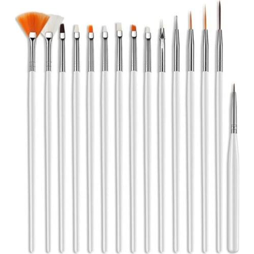 Nail Brush For Manicure Gel Brush For Nail Art 15Pcs/Set Nail Brush Acrylic Liquid Powder Carving Gel Brush Painting Drawing
