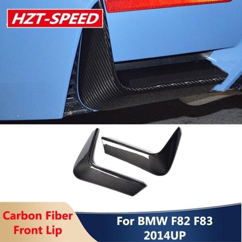 F82 MP Front Splitter Aprons Real Style Carbon Fiber Car Body Kits Protector For BMW 4 Series F83 M4 2014 Up