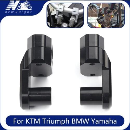 Motorcycle 28mm 1-1/8" Pivoting CNC Aluminum Handlebar Riser Bar Clamps For KTM 690 990 Adventure Triumph Tiger 800 1200 XT1200Z