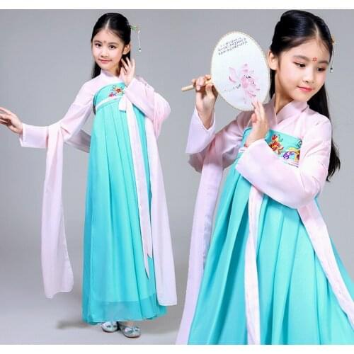 Hanfu Fairy Skirt National For Kids Princess Performance Costume Wear Chinese Style Stage Outfits Tang Dynasty Show DNV11412