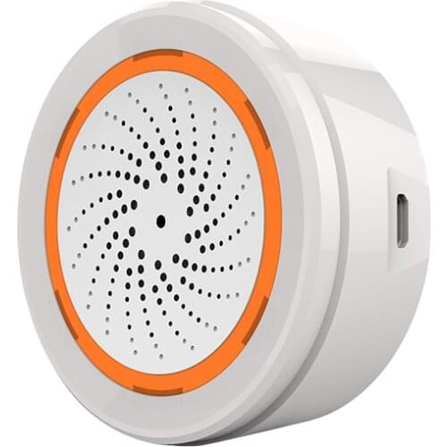 Tuya Smart ZigBee 3.0 Siren Temperature and Humidity Sensor Trigger Alarmlmake Sound and Light App Remote Control Home Security