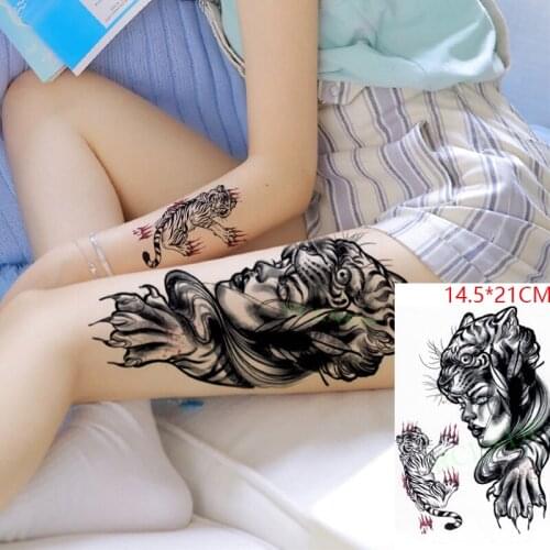 Waterproof Temporary Tattoo Sticker Tiger Hat Sexy Girl Paw Tatto Stickers Flash Tatoo Fake Tattoos for Men Women
