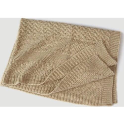 Knitted Cashmere Blanket carpet For boy Girl Kids Baby Sleep Coveing Winter Large Warm Thick Bed sheet factory 75-110 cm