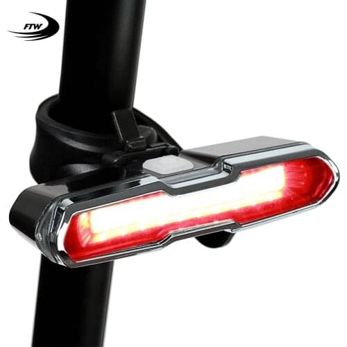 FTW Bike Light 5 mode USB rechargeable Bicycle Rear Tail Light LED Waterproof Night safety Cycling Warning Lamp Lantern TL2121