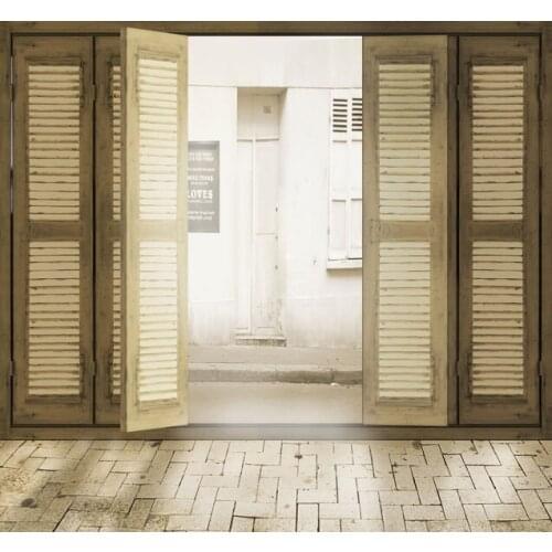TR backgrounds for photo studio retro wood door brick floor backdrop fondos de estudio fotografia baby children foto backgrounds