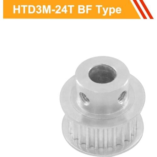 3M 24T Toothed Pulley Wheel HTD3M Type Timing Belt Pulley 11mm/16mm Belt Width 5/6/6.35/8/12mm Bore Transmission Pulley