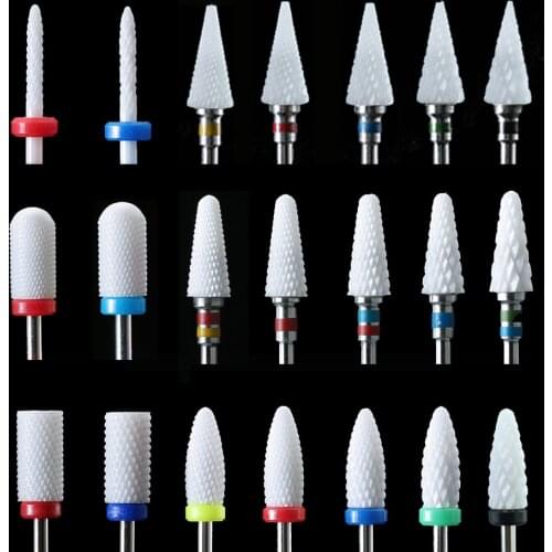 1pcs Ceramic Nail Drill Bit For Electric Manicure Drills Machine Milling Cutter Nail Files Manicure Cutter Nail Art Tools