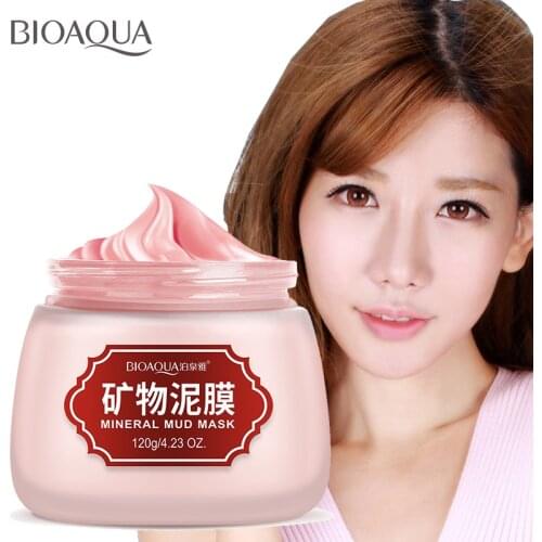 120g Mineral Mud Pink Clay Mask Pore Black Dots Blackhead Deep Cleansing Mask Against Face Acne Exfoliating Facial Skin Care