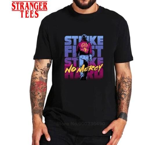 2020 80s Vintage Clothing Cobra Kai Tshirt Men Karate kids T-Shirt Strike First Strike Hard Cosplay Costume No Mercy Tee Shirts