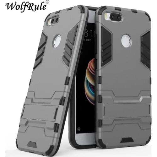 WolfRule For Cover Xiaomi Mi A1 Case Xiaomi Mi A1 Silicone Rubber Robot Armor Hard Back Phone Cover Case for Xiaomi Mi A1 Fundas