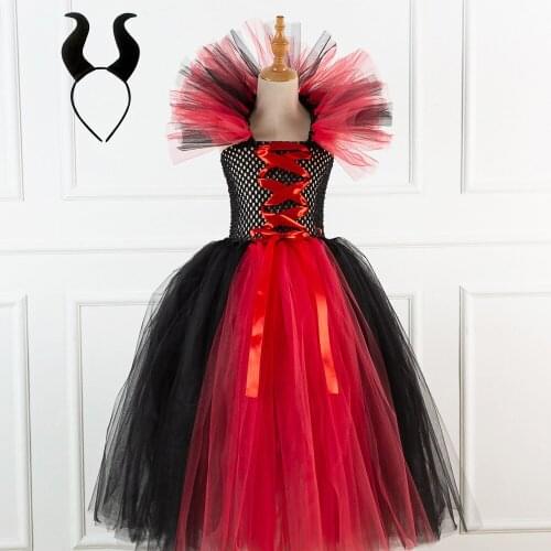 Purple Black Sleeping Witch Costume for Halloween Party Little Toddler Baby Girl Princess Long Tutu Dress Christmas Dress