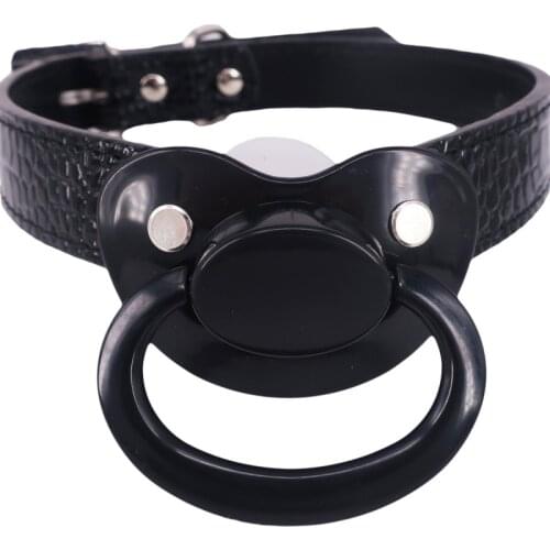 Ddlg ABDL Gag Pacifier Adult Pacifier Plus Size Dummy Ddlg Baby Girl Silicone Abdl Pacifier Gag(Black)