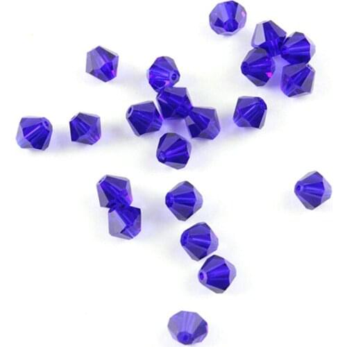 Cheap Glass Bicone Beads 8mm 1440pcs Dark Blue Color Large Beads for Wedding Dress