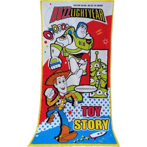 Disney Toy Story Buzz Lightyear Stitch Mickey Mouse Bath Towel Soft Breathable Children Boy Girl Adult Beach Towel Gift 70x140cm