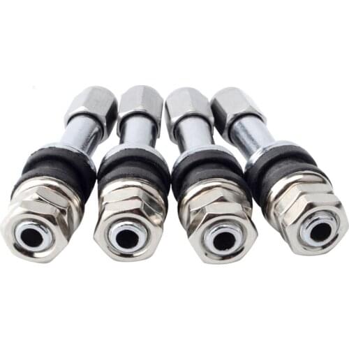 ESPEEDER 4PCS Auto Car TR48E Flush Mount Tire Valve Stems With Dust Caps Bolt-in Tubeless Wheel Tire Valves Fits