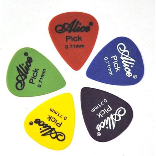 Lots of 100pcs Alice AP-T 0.71mm Medium Delrin Guitar Picks Plectrums Mixed Colors