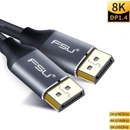 DisplayPort 1.4 Cable 8K 4K HDR 165Hz 60Hz Display Port Adapter For Video PC Laptop TV DP 1.4 1.2 Display Port 1.2 Cable