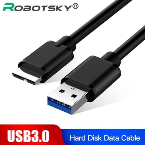 Hard Disk Cable USB 3.0 Male To Micro B Male Cable Fast Charging Data Cable For Samsung Note 3 S5 External Hard Drive Disk HDD
