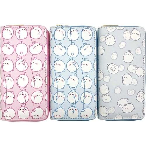 KANDRA Cute Long Clutch Wallets for Women Cartoon Purse Card Holder Female Wallet Girls Coin Purse Zipper Money Bag