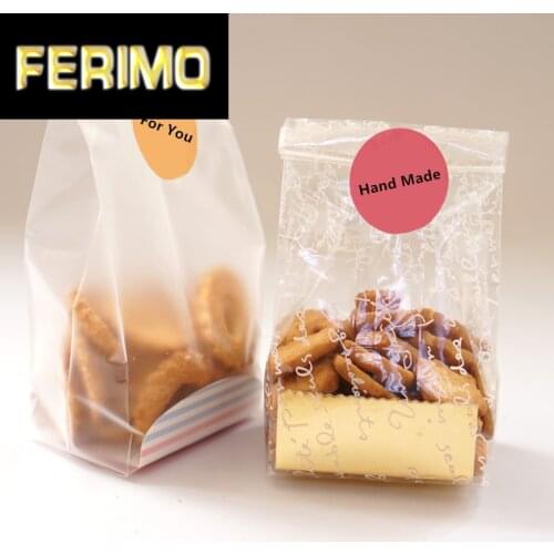 LBSISI 20Sets Christmas Gift Bag Cookie Candy Bags Plastic Bag Lollypop Bread Packing Party Wedding Decoration Chocolate Box