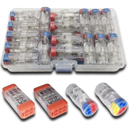 Mini Fast Boxed Wire Connector 22/33/724/736 Compact Conductor Spring Wiring Connector Conductor Push-in Terminal Block