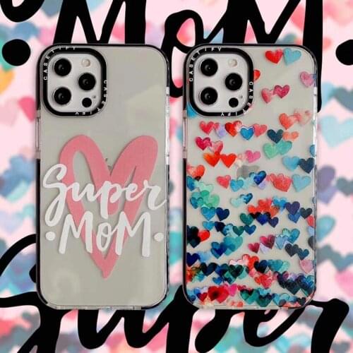 Cute Love Heart Soft TPU Summer Case For iPhone 12 11 6 6s 7 8 Plus X XR 11Pro XS Max Transparent Cartoon For iPhone 12 Cover