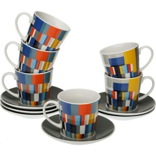 Piece Coffee Cup Set Etna Porcelain (6 Pieces)