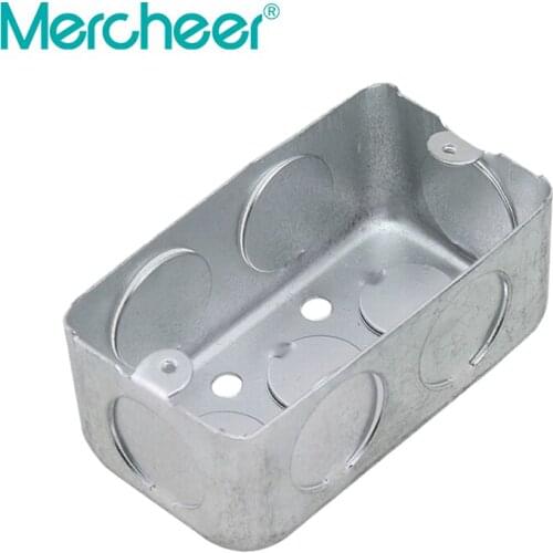 4*2 inch 100*53*43mm anti-rust wall switch use Galvanized iron embedded inserted flush mounting junction box