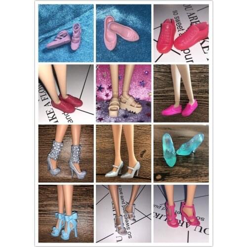 1/6 New Original multiple Colorful Doll Accessories Fashion Sneaker Flat Shoes Genuine Sandals Shoes for Barbie Doll Shoes