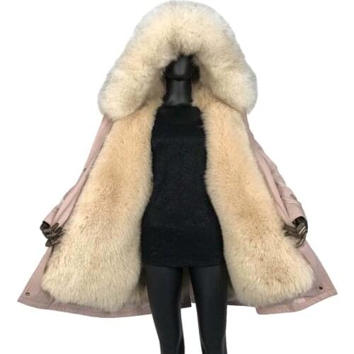 Parka Winter Jacket Women Coat 2019 New Large Fox Fur Collar Liner Thick Warm Hood Detachable Outwear Casual Style