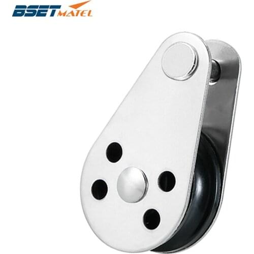 BSET MATEL Stainless Steel 316 Pulley Blocks Rope Runner Kayak Boat Accessories Canoe Anchor Trolley Kit for 2mm to 8mm Rope