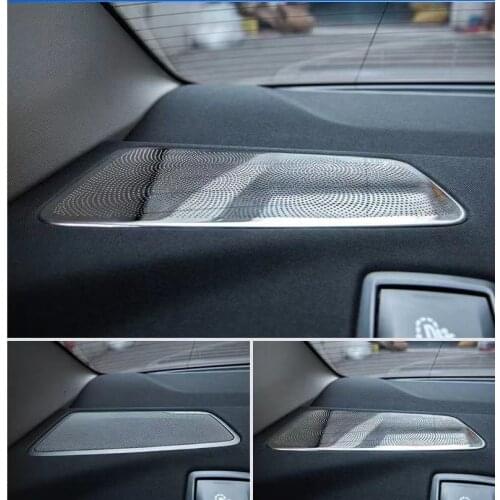 Rear Seat Stereo Speaker Horn Audio Sound Loudspeaker Cover Trim Fit For BMW 5 Series G30 530I 2017 - 2021 Stainless Steel