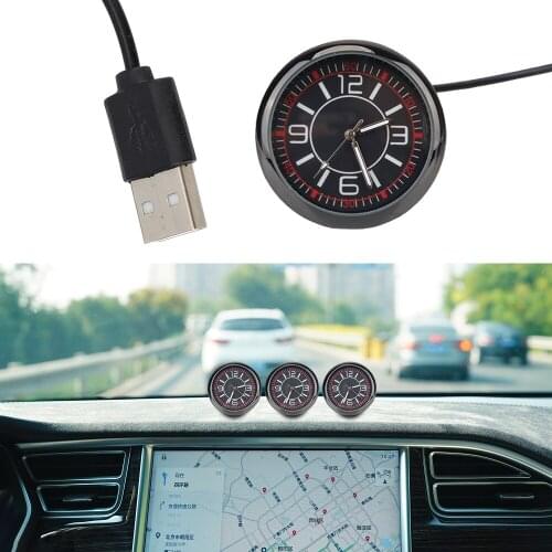 Pointer Clock Dashboard Luminous Mini Car Clock Automobiles Interior Auto Watch Display Time Digital Ornament