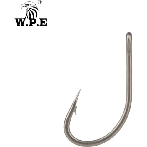 W.P.E BKK Fishing Hook 30pcs/lot 1#-8# High Carbon Steel Fishhook Wide Crank Hook Barbed Carp Fishing Hook Tackle Pesca