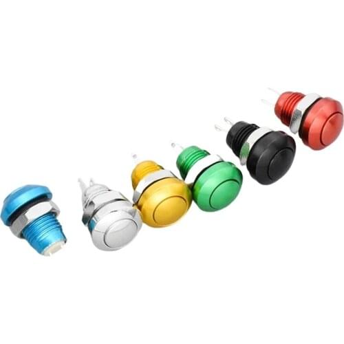 1pc 8mm Momentary Metal Horn Doorbell Bell Push Button Switch Waterproof Car Auto Engine PC Power Start Starter