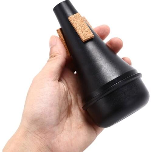1PC Portable Trumpets Mute Practice Trumpet Straight Cup Mute Musical Accessory High Quality Lightweight Black Silencer Beginner