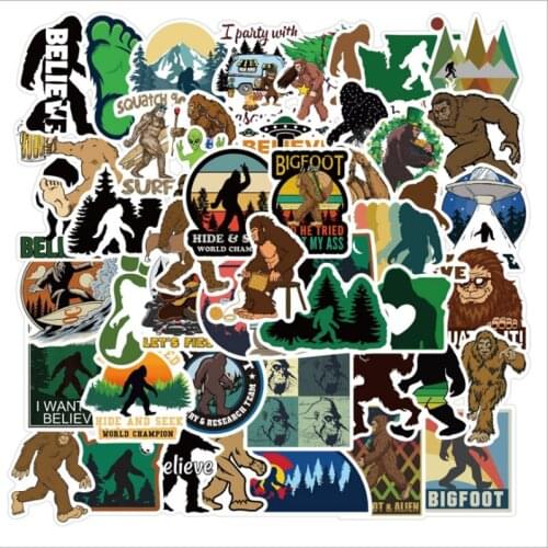 10/30/50Pcs/Set Bigfoot savage Graffiti For Snowboard Laptop Luggage Fridge Car- Styling Vinyl Decal Home Decor Stickers