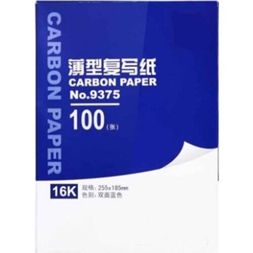 100pcs/box 9374 32K 18.5cmX12.7cm Blue Carbon Stencil Transfer Paper Double Sided Hand Pro Copier Tracing Hectograph Repro