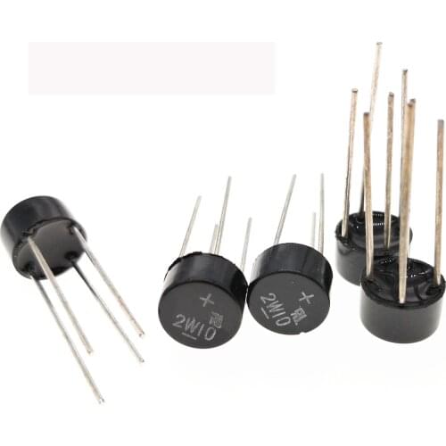100PCS 2w10 2A 1000V Diode Bridge Rectifier 2w10