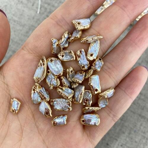 2 Pcs Natural Pearl Bag Phnom Pendant Loose Beads Handmade Crafts Necklace Bracelet Earrings Jewelry Party Gift Making for Woman