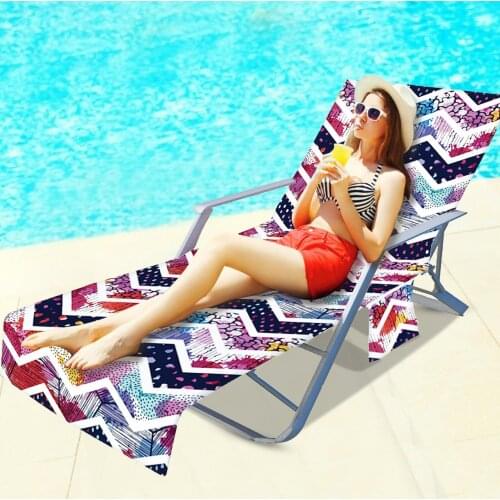210*73CM Beach Chair Cover Non-slip Pool Sun Lounger Cover With Pockets For Beach Swimming Pool Dropshipping