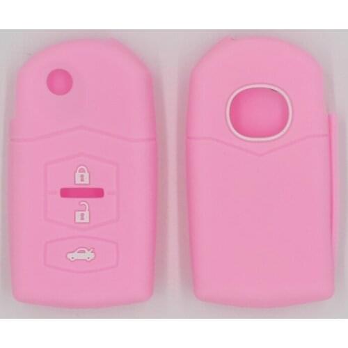 3PC Silicone Car Flip Key Cover Case For Mazda BT50 BT-50 MX5 RX2 Remote Key Holder 2 Button FOB Keyless