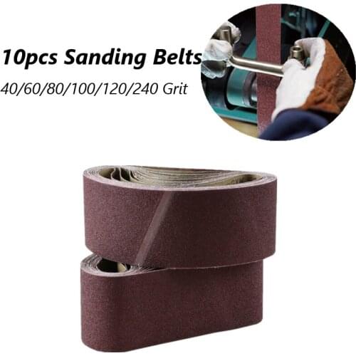 10PCS Abrasive Sanding Belts 40/60/80/100/120/240 Grit Wood Soft Metal Sander Belt Sandpaper Grinding Polishing Tools 600*96mm