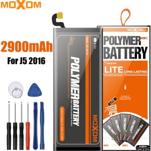 MOXOM Battery For SAMSUNG GALAXY J5 J5 PRIME 2900mAh J510 J510FN J510F J510G J510Y Samsung Phone Battery Lithium Polymer Battery