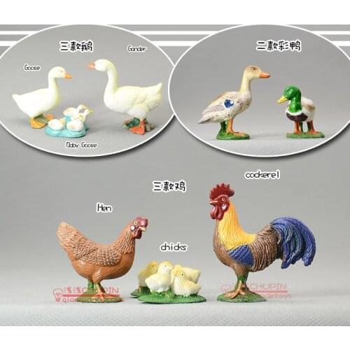 Animas ! solid animal model toy hen chick goose duck quality decoration