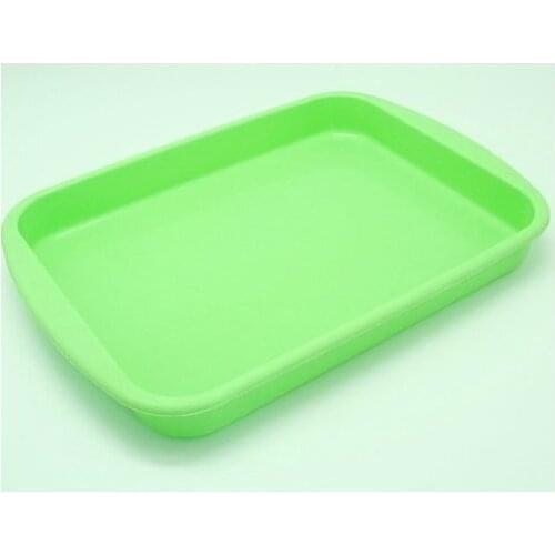 10 Inches Rectangle Tray Nonstick Flexible Silicone Oven Cake Baking Candy Making Moulds Cake Loaf Toast Mold