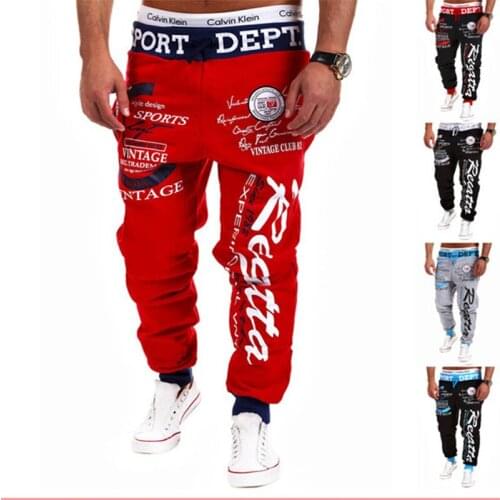 Hot Selling New Casual Pants Mens Drawstring Letter Printing Personality Trend Large Size Loose Sports Pant 5 Colors Optional