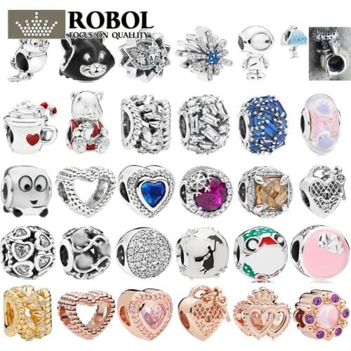 PBD ZZ 17 1:1 version 925 Sterling Silver Charm Bead with Original Carvings for Ladies Jewelry Gifts Suitable for DIY Bracelets