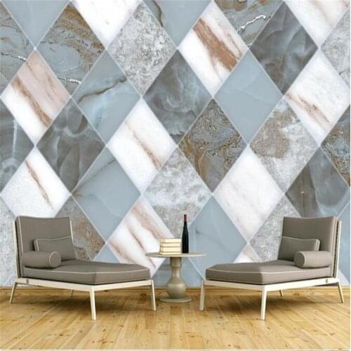 Milofi custom wallpaper mural marble mosaic combination TV living room bedroom background wall decorative painting mural